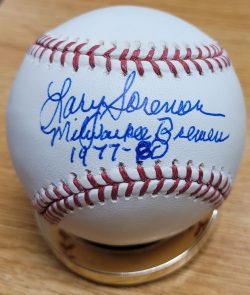 Autographed LARY SORENSEN Official Major League Baseball
