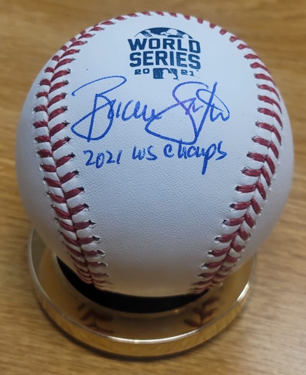 Autographed BRIAN SNITKER "2021 WS Champs" Official 2021 World Series Major League Baseball