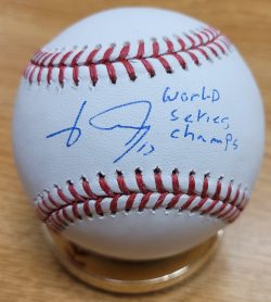 Autographed JOHAN CAMARGO "World Series Champs" Official Major League Baseball