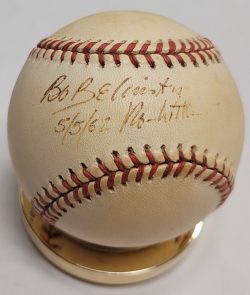 Autographed BO BELINSKY "No-Hitter 5/5/62" Official American League Baseball