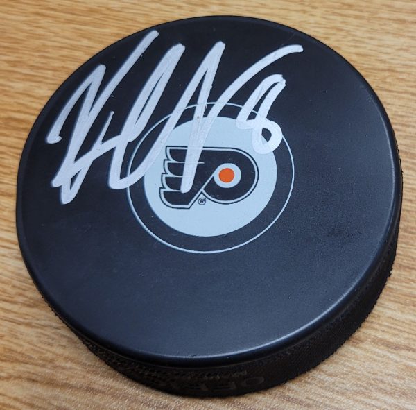 Autographed KEVIN CONNAUTON Philadelphia Flyers Hockey Puck