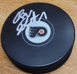 Autographed CHUCK FLETCHER Philadelphia Flyers Hockey Puck