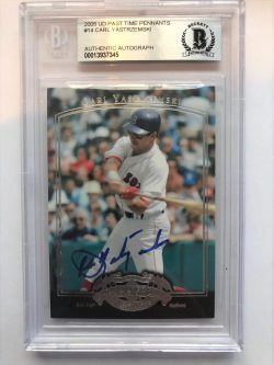 Signed 2005 Upper Deck Carl Yastrzemski Boston Red Sox #14 Beckett Slabbed