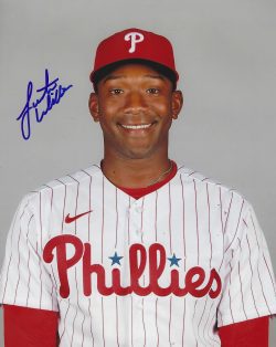 Autographed JUSTIN WILLIAMS 8X10 Philadelphia Phillies Photo