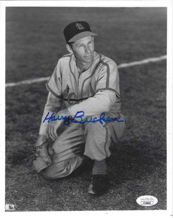 AUTOGRAPHED HARRY BRECHEEN 8x10 St. Louis Cardinals Photo JSA