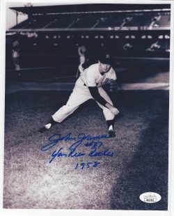 AUTOGRAPHED JOHN JAMES 8x10 New York Yankees photo JSA