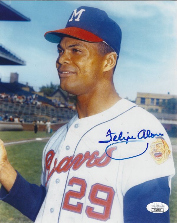 AUTOGRAPHED FELIPE ALOU 8X10 Milwaukee Braves Photo JSA