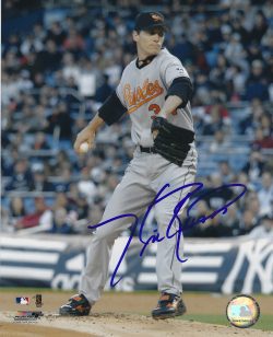 AUTOGRAPHED KRIS BENSON 8X10 Baltimore Orioles Photo