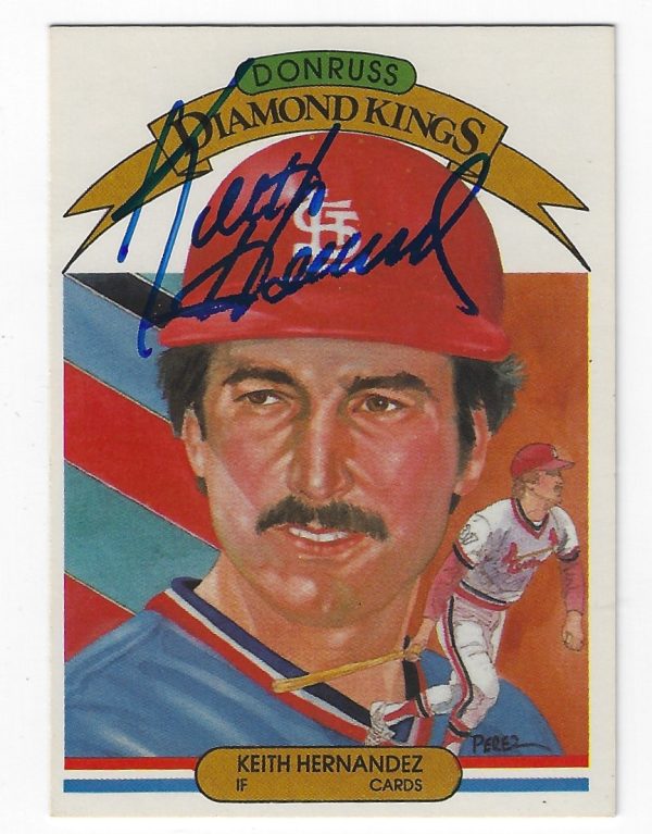 Autographed KEITH HERNANDEZ St. Louis Cardinals 1983 Donruss Diamond King
