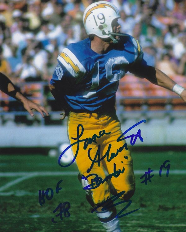 AUTOGRAPHED 8x10 LANCE ALWORTH "HOF 78" San Diego Chargers Photo