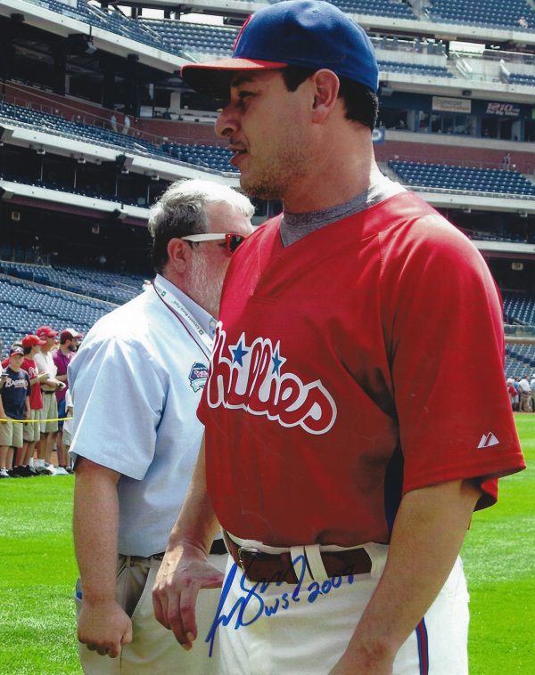 AUTOGRAPHED RUDY SEANEZ "WSC 2008" 8X10 Philadelphia Phillies Photo