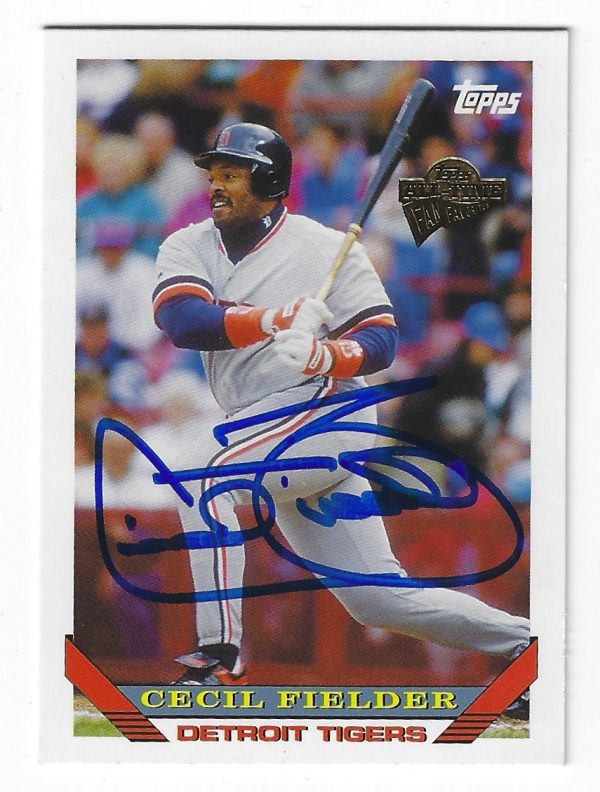 Autographed CECIL FIELDER Detroit Tigers 2004 Topps Fan Favorites