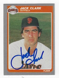 Autographed JACK CLARK San Francisco Giants 1985 Fleer Card