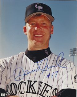 AUTOGRAPHED DAVID NIED 8X10 Colorado Rockies Photo