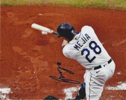 AUTOGRAPHED FRANCISCO MEJIA 8X10 Tampa Bay Rays photo