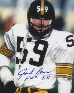 Autographed  JACK HAM HOF 88 8X10 Pittsburgh Steelers Photo