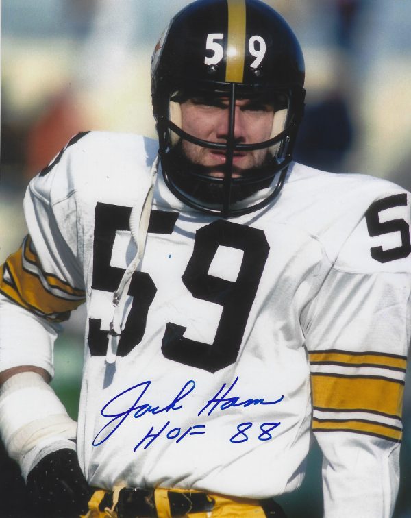 Autographed  JACK HAM HOF 88 8X10 Pittsburgh Steelers Photo