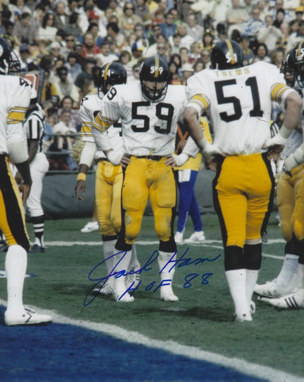 Autographed  JACK HAM HOF 88 8X10 Pittsburgh Steelers Photo