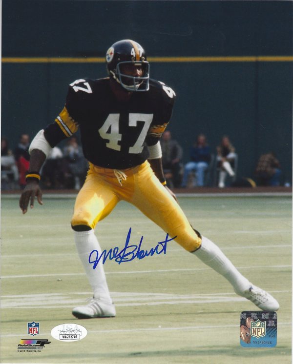 Autographed MEL BLOUNT 8X10 Pittsburgh Steelers Photo JSA