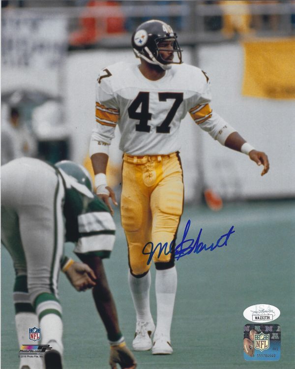 Autographed MEL BLOUNT 8X10 Pittsburgh Steelers Photo JSA