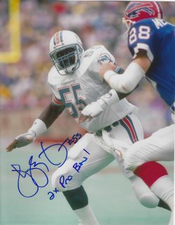 Autographed HUGH GREEN "2x Pro Bowl" 8X10 Miami Dolphins photo