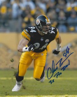 Autographed CHAD BROWN "3x Pro Bowl"  8X10 Pittsburgh Steelers Photo