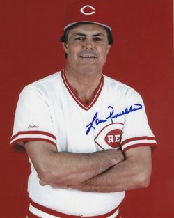 AUTOGRAPHED LOU PINIELLA  8X10 Cincinnati Reds Photo