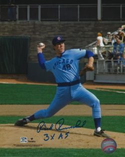 AUTOGRAPHED RICK REUSCHEL "3X AS" 8X10 Chicago Cubs Photo