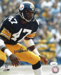 Autographed MEL BLOUNT 8X10 Pittsburgh Steelers Photo JSA