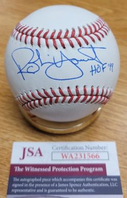 Autographed ROBIN YOUNT "HOF 99" Official Rawlings Major League Baseball JSA Witness