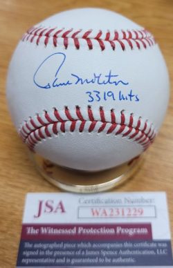 Autographed PAUL MOLITOR "3319 Hits" Official Rawlings Major League Baseball JSA Witness