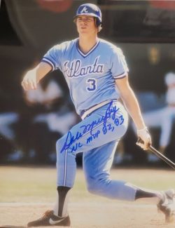 AUTOGRAPHED DALE MURPHY "NL MVP 82,83" 11X14 Atlanta Braves photo