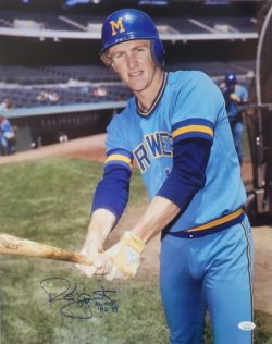 Autographed ROBIN YOUNT "AL MVP 82, 89" Milwaukee Brewers 16x20 photo JSA