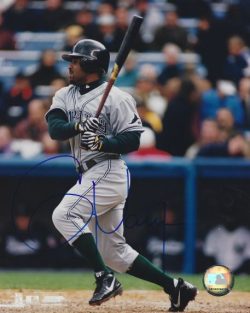 Autographed GREG VAUGHN 8X10 Tampa Bay Rays Photo.