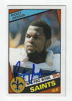 Autographed 1984 Topps RICKEY JACKSON New Orleans Saints card #303