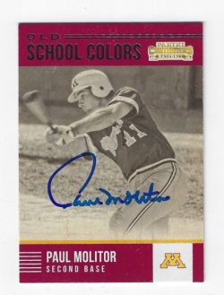 Autographed PAUL MOLITOR Minnesota 2015 Panini Contenders Card