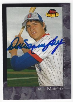 Autographed DALE MURPHY Atlanta Braves 2001 TOPPS AMERICAN PIE CARD