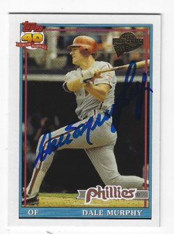 Autographed DALE MURPHY Philadelphia Phillies 2004 Topps All Time Fan Favorites Card