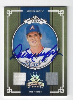 Autographed DALE MURPHY Atlanta Braves 2005 Donruss Diamond King Relic Card