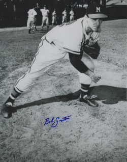 AUTOGRAPHED BOB GIGGIE 8x10 Milwaukee Braves Photo