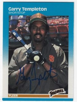 Autographed GARRY TEMPLETON San Diego Padres 1987 Fleer Card