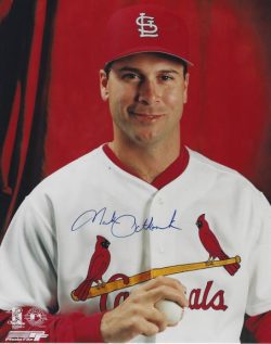 AUTOGRAPHED MARK PETKOVSEK 8x10 St. Louis Cardinals Photo