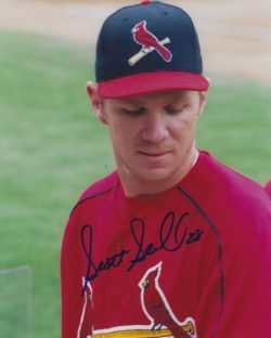 AUTOGRAPHED SCOTT SEABOL 8x10 St. Louis Cardinals photo