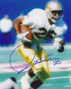 Autographed Raghib "Rocket" Ismail 8x10 University of Notre Dame Photo w/COA