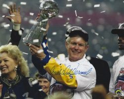 AUTOGRAPHED DICK VERMEIL 8X10 St. Louis Rams Photo