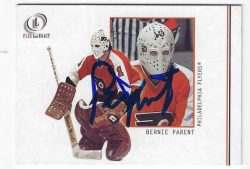 Autographed  Bernie Parent 2001-02 Fleer Legacy Philadelphia Flyers card #48