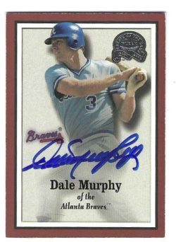 Autographed DALE MURPHY Atlanta Braves  2000 Fleer Greats of the Game Card