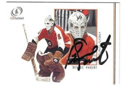 Autographed  Bernie Parent 2001-02 Fleer Legacy Philadelphia Flyers card #48