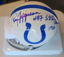 Autographed ROY JEFFERSON Baltimore Colts Mini Helmet
