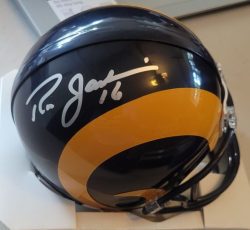 Autographed Ron Jaworski Los Angeles Rams Mini Helmet